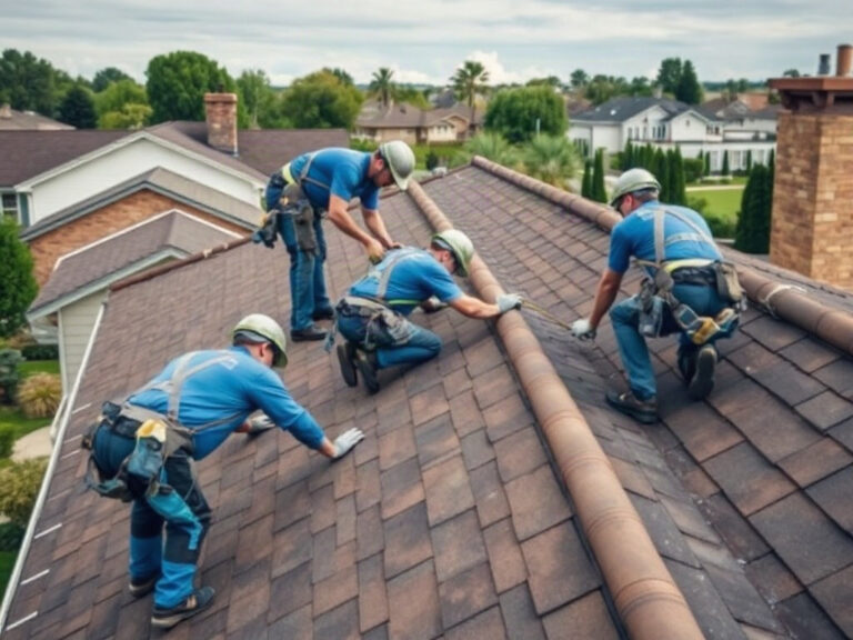 Justiniano Painting & Renovation team performing roofing in Providence, Rhode Island