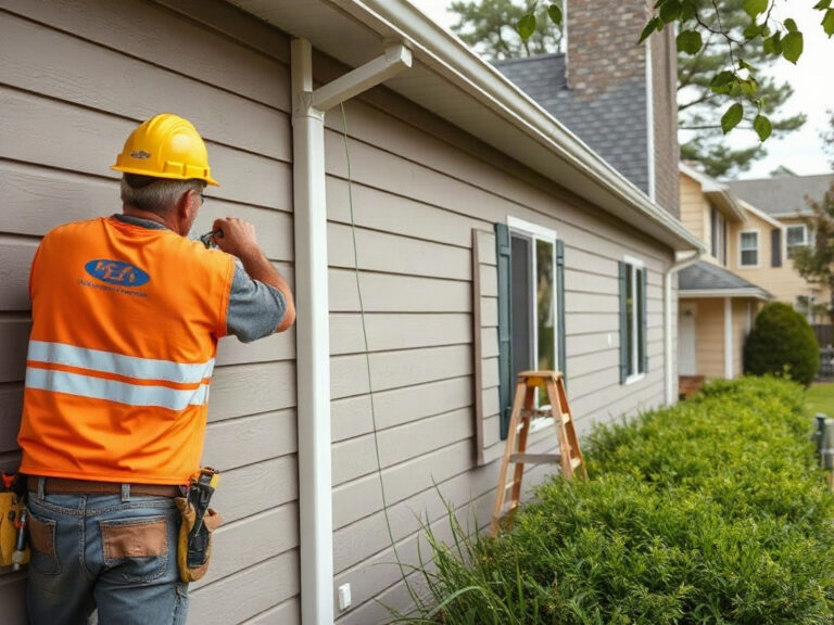 Justiniano Painting & Renovation team performing siding installation in Providence, Rhode Island